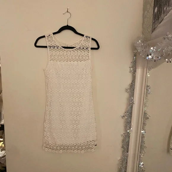 black and white halter neck dress White Polka Dot Halter Neck Ruffle Mini Dress main image 0
